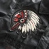 Air Force Pilot Leather Men Slim Phiên bản Hàn Quốc đẹp trai Ấn Độ thêu áo khoác da xe máy nam giới áo khoác thủy triều áo phao nam Quần áo lông thú