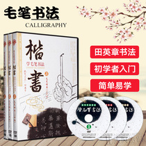 Tian Yingzhang brush calligraphy teaching video tutorial DVD disc Learn brush calligraphy regular script 3DVD disc