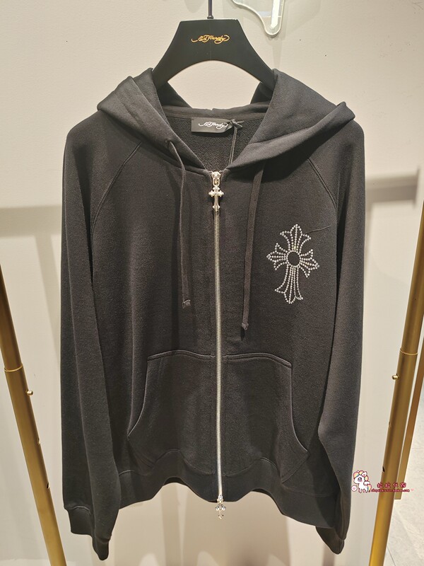 Ed Hardy Trendy Brand Authentic 2024 Spring Men's Casual Rhinestone Hooded Zip-Up Jacket E1Qam072 Ed Hardy Trendy Brand Authentic 2024 Spring Men's Casual Rhinestone Hooded Zip-Up Jacket E1Qam072