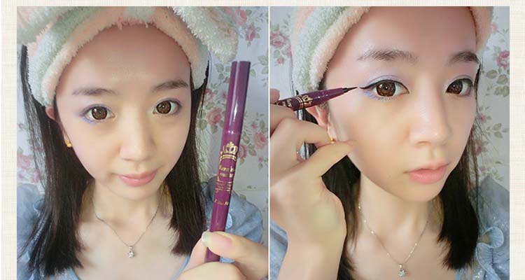 Nhật Bản mua KissMe Qi Shimei dày  dài không thấm nước không nhuộm tăng trưởng lỏng mascara + bút kẻ mắt chuốt mi maybelline vàng