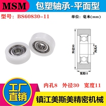 Manufacturer direct sales MSM package bearing pulley roller EB30-8 polymaldehyde POM nylon pulley BS60830-11