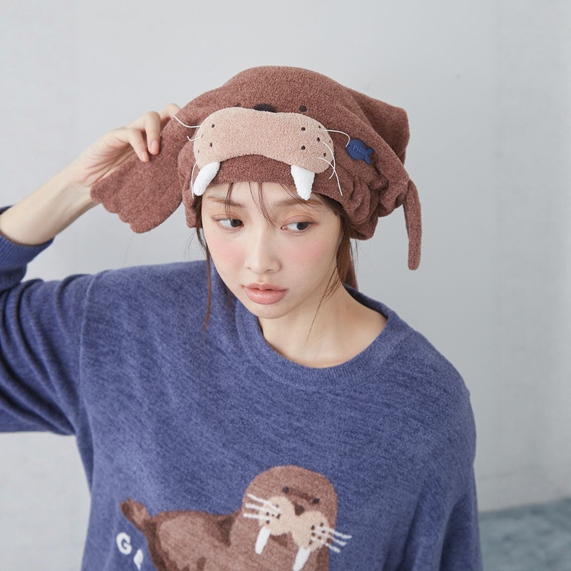 Order for Japanese-Made Gelato Pique Summer 2026 Limited Edition Marine Animal Walrus and Seal Quick-Dry Hair Cap