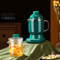 Ceramic electric stew cup Mini health glass flower tea cup Office small electric pot porridge artifact gift stew cup