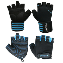 Full reduction FITCITY mens and womens fitness gloves wrist gloves power weightlifting riding gloves non-slip wear-resistant