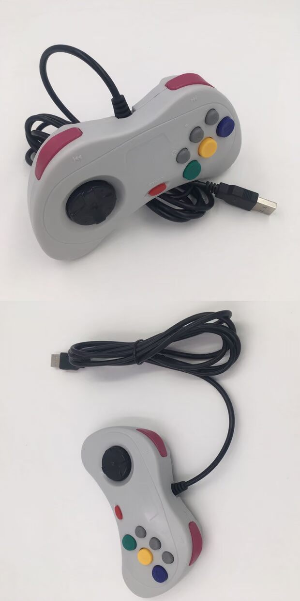 Máy tính xách tay PC 16 bit MD Yuyou sách trắng Thẻ đen Sega 6 phím trò chơi chiến đấu trò chơi điều khiển - Người điều khiển trò chơi tay cầm pxn