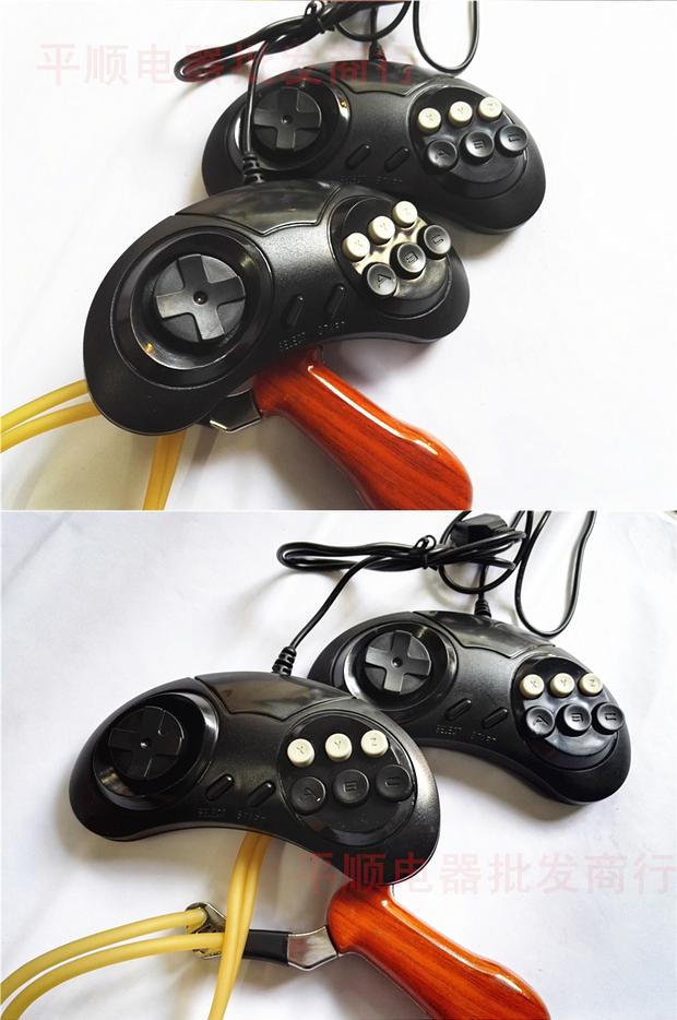 Máy trò chơi điện tử thẻ vàng 8 chữ số cũ của Nissan Máy Nintendo đỏ và trắng FC chín ổ cắm dài tay cầm tay game