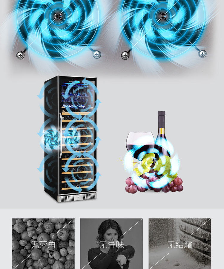 tủ rượu alaska jc 48 Vinocave / Vinocaff CWC-168A Máy nén nhiệt Tủ rượu gia đình Ice Bar Bảo hành toàn quốc - Tủ rượu vang giá để rượu vang bằng gỗ