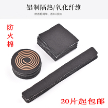 Incense burner fireproof cotton black fireproof flame retardant gasket High temperature plate incense burner line incense box fireproof cotton incense pad props