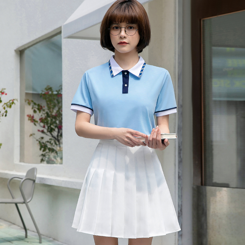 Summer kindergarten teacher garden uniform kindergarten teacher administrative trousers short-sleeved suit educational institution teacher work clothes customization