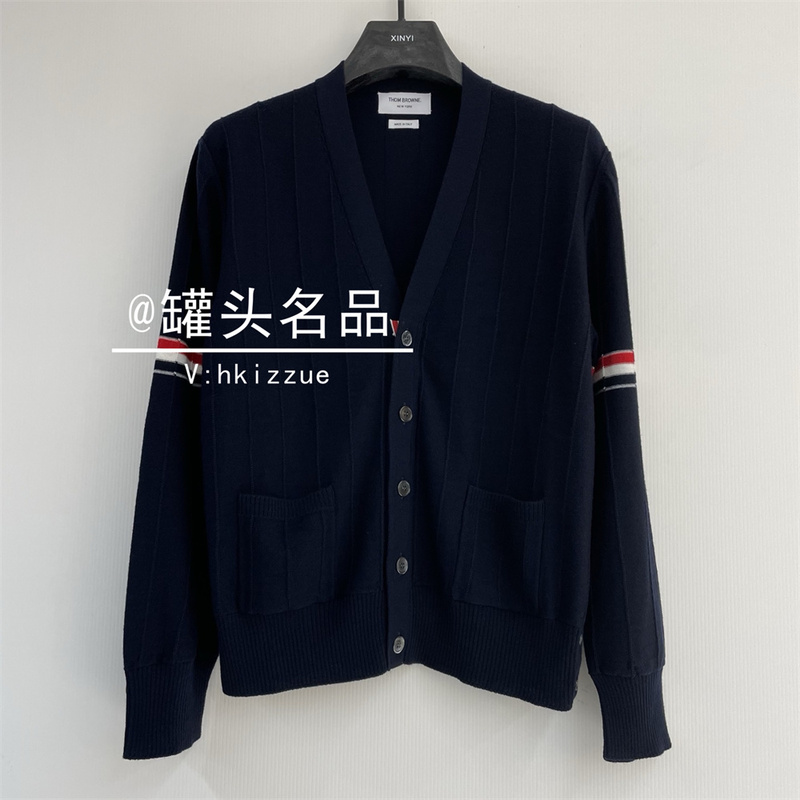 Thom Browne/Tom Brown Men's New Knit Cardigan Mkc519Ay1002 Thom Browne/Tom Brown Men's New Knit Cardigan Mkc519Ay1002