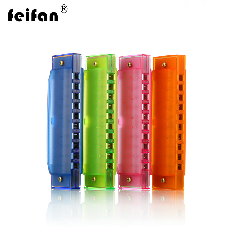 feifan 10-hole blues harmonica Blues 10-hole blowing children's adult practice Environmental protection cover 