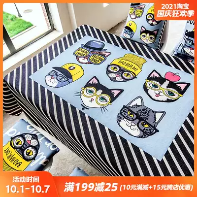 Zanya ins Nordic cats and dogs cotton tablecloth tablecloth rectangular tea table cloth table cloth table table cloth table table cloth table table cloth