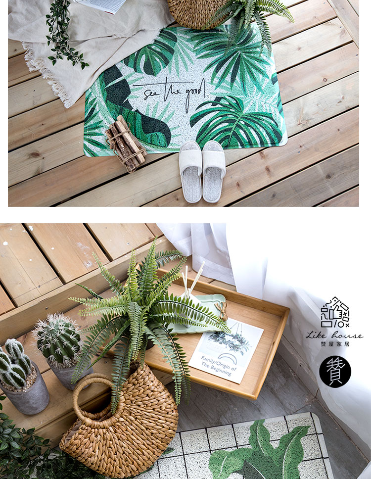 Bắc Âu ins cửa mat thảm cửa nhà thảm nhà chống trượt thảm bụi thảm phòng ngủ thảm cửa - Thảm sàn chiếu xốp gấp