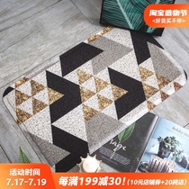 Custom floor mat Nordic geometric dust removal floor mat doormat Kitchen non-slip rub mat Silk ring mat doormat