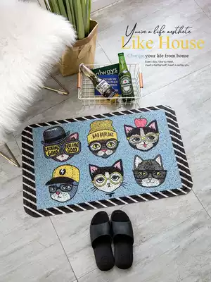 Zan House ins Nordic cat door mat household entry door non-slip dust removal mat living room rub mat
