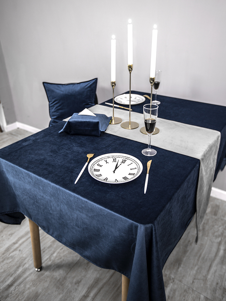 Light luxury velvet tablecloth Nordic tablecloth ins tablecloth Solid color tablecloth Net red table tablecloth Household tablecloth Tablecloth
