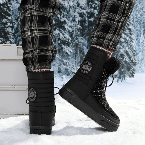 Kuang Big Gose Snow Boots Женская плюс, водонепроницаем