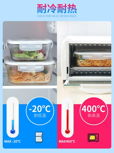 Микроволновая нагреваемная коробка для ланч -коробки отделенной стеклян