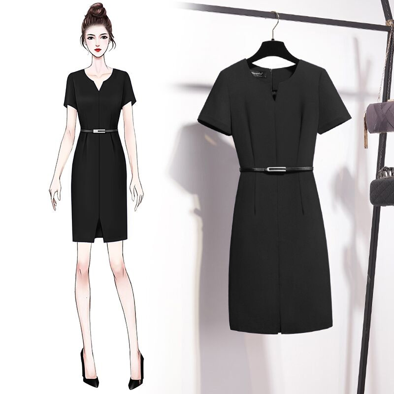Tooling work clothes dress summer fashion temperament work clothes goddess fan ol formal wear workplace sample house exhibition center jewelry store