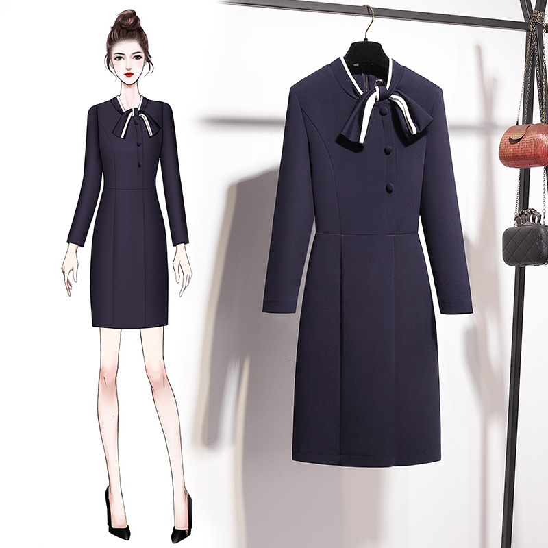 Spring clothing 2022 New women's professional foreign dress Waist Display Slim Fit with slim fit Skinny Wrap Hip skirt workwear