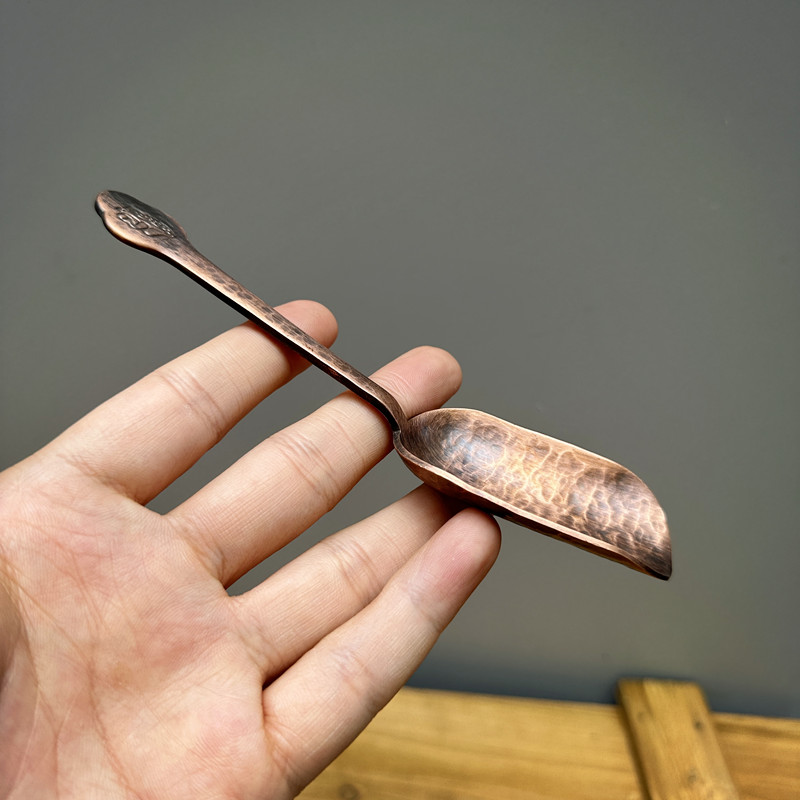 Golden Toad Red Copper Sub Tea Spoon Teaspoon Teaspoon Teaspoon Teaspoon Teaspoon for tea Accessories Tea Scoop Accessories Tea Accessories Tea Daub-Taobao