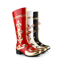 Ethnic wind long horse boots Mongolian Tibetan men and women stage performance boots Xinjiang dance shoes Uygur dance shoes