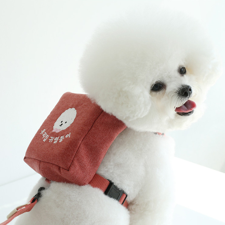 Carmine Project Embroider Ultra-Light Chest and Back Shoulder Straps School Bag Avatar Name Dog Self-Made Backpack