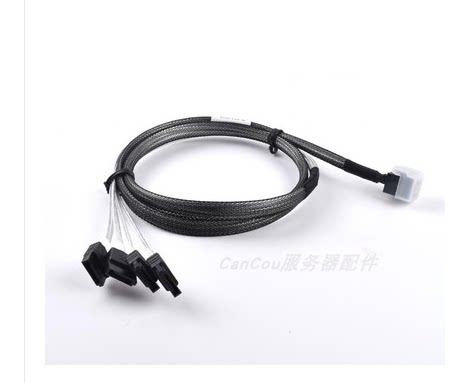 Reverse 4-turn 1 MiniSAS HD reversal line 4 SATA (pick up motherboard) turn SFF-8643 back plate reverse