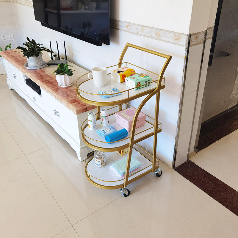 Hotel wine Beauty salon Hot pot trolley Dining room Mobile hand push delivery car Dining side tea car Household pulley
