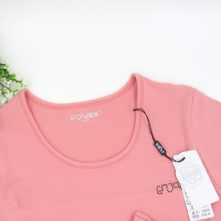 Chất liệu cotton Shurong nữ chính hãng màu rắn Qiuyi Qiuku bộ đồ lót dày ấm 2640 đồ bộ