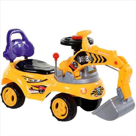 Children's twist car boy can sit and ride baby large toy music engineering toddler excavator digging