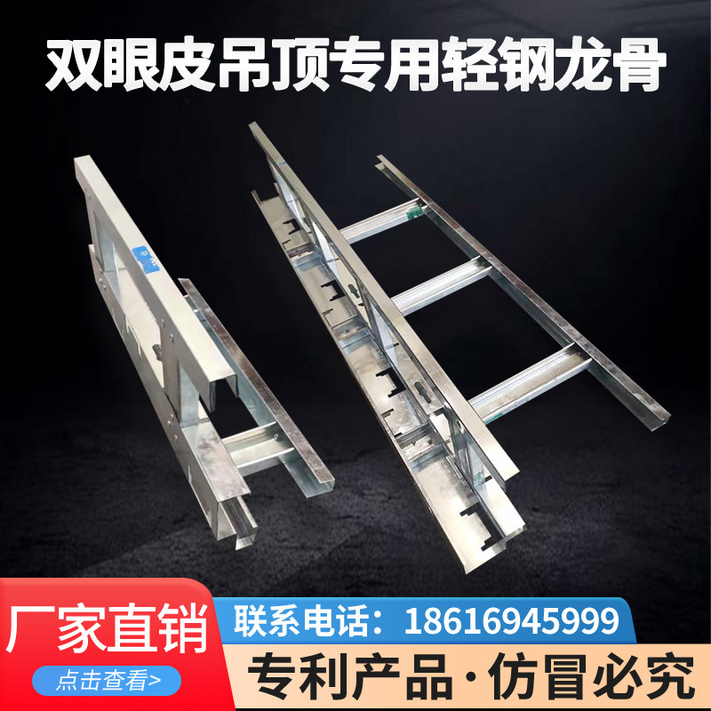 Double-eye leather suction ceiling lamp trough lamp with plasterboard top plate special light steel keel sample