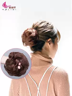 True hair ball head artifact fluffy fake Hairband female plate hair curl Hairband wig lazy mini ball head flower bract head