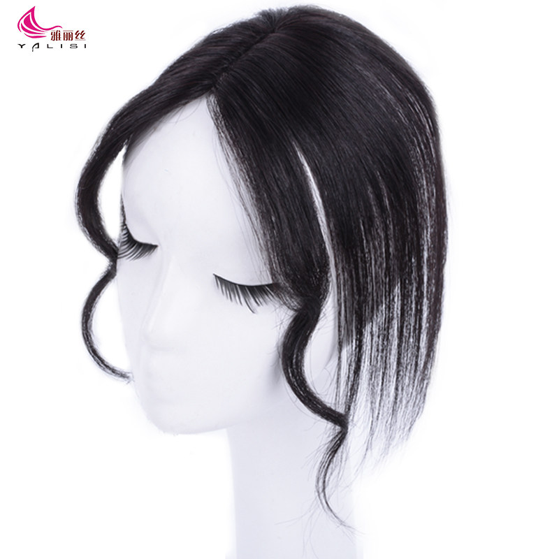 Real hair type Eight-character-style Wig Film Invisible Without Mark head Tonic Hair patch on both sides embellishers face-type fake lids