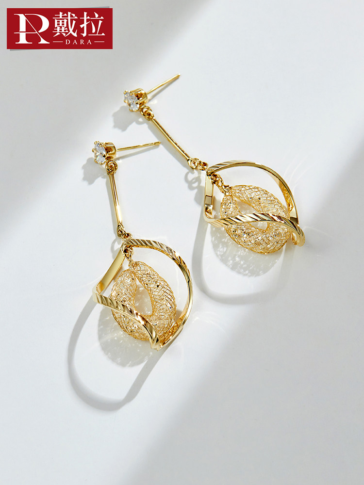 925 silver needle earrings women's 2021 new fashion wild long version drop earrings French temperament net red high-grade sense earrings