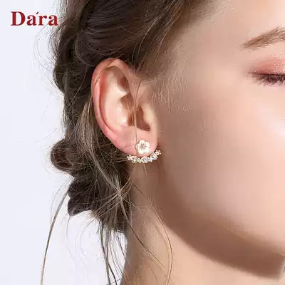 Temperament flower earrings 2021 summer New Tide 925 silver pin senior sense earrings Korean Net red ear jewelry