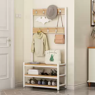 Simple coat rack shoe rack Integrated Household living room multifunctional hanger floor rack Hall hanger