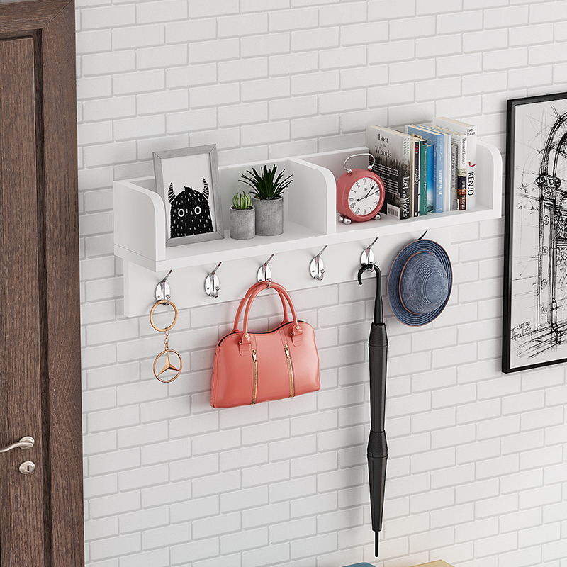 Entrance entrance creative coat rack wall hanging wall punching simple storage rack room entrance clothes rack