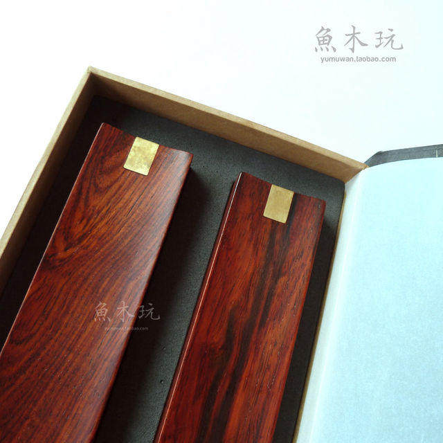 Hehe Collection Dahong Rosewood Ruler Large Redwood Paperweight Bookweight Study Four Treasures Calligraphy and Painting Supplies