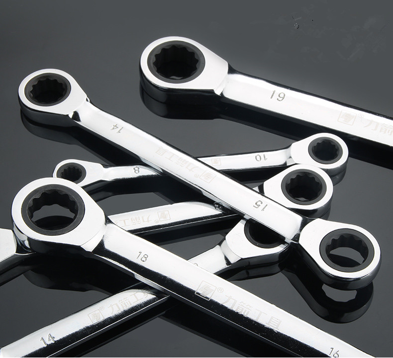 Double-headed ratchet wrench labor saving fast dual use plum blossom opening sluggish wrench car auto auto repair repair hardware tool