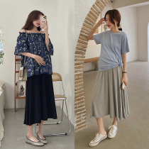 Nora homemade pregnant woman Joker Modal skirt Thin summer slim slender A skirt base skirt skirt