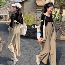 Nala homemade Pregnant Woman Back Belt Pants Tidal Momo Pregnancy Woman Dress Suit Broadlegged Pants 2022 Spring Summer New Two-piece Set