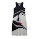 Large size women's clothing European station fashion V-neck cartoon character letter print sleeveless vest dress long skirt DRESS