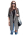 Quần áo phụ nữ mới mùa thu 2017 AliExpress Amazon Châu Âu và Châu Mỹ áo khoác dài giữa áo khoác cardigan màu sắc đơn giản phù hợp với áo gió - Trench Coat