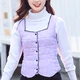 Đặc biệt hàng ngày vest mới cotton nữ mùa thu và mùa đông ngắn xuống cotton vest vai thon gọn áo khoác cotton nhỏ cổ thấp áo gile vest nữ trung niên