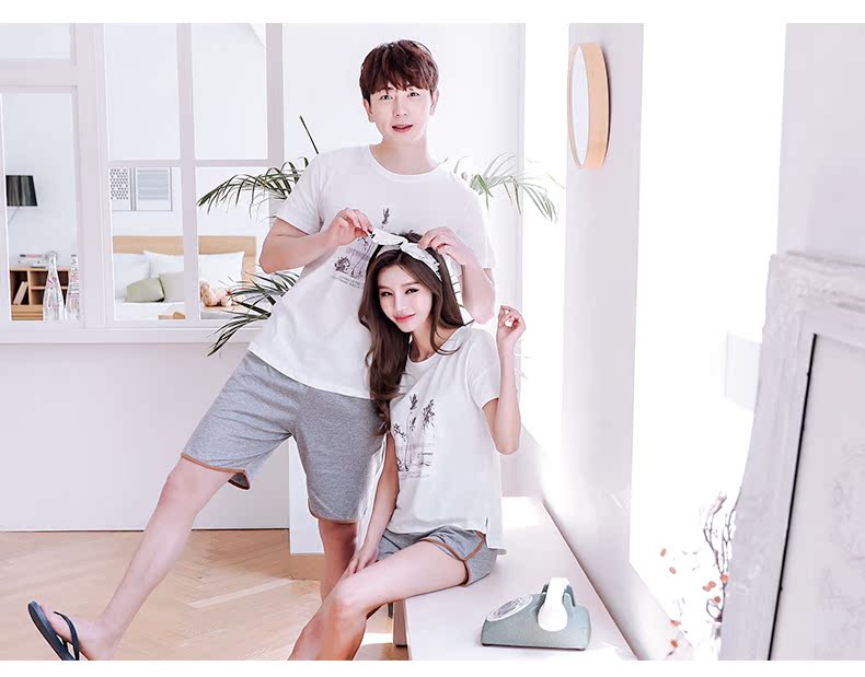 Pyjama mixte en Coton à manche courte - Ref 3004601 Image 17