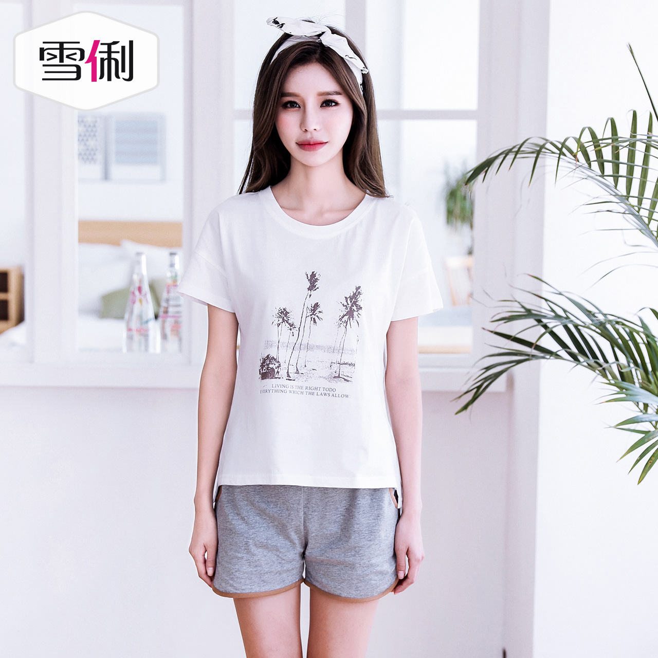 Pyjama mixte en Coton à manche courte - Ref 3004601 Image 3