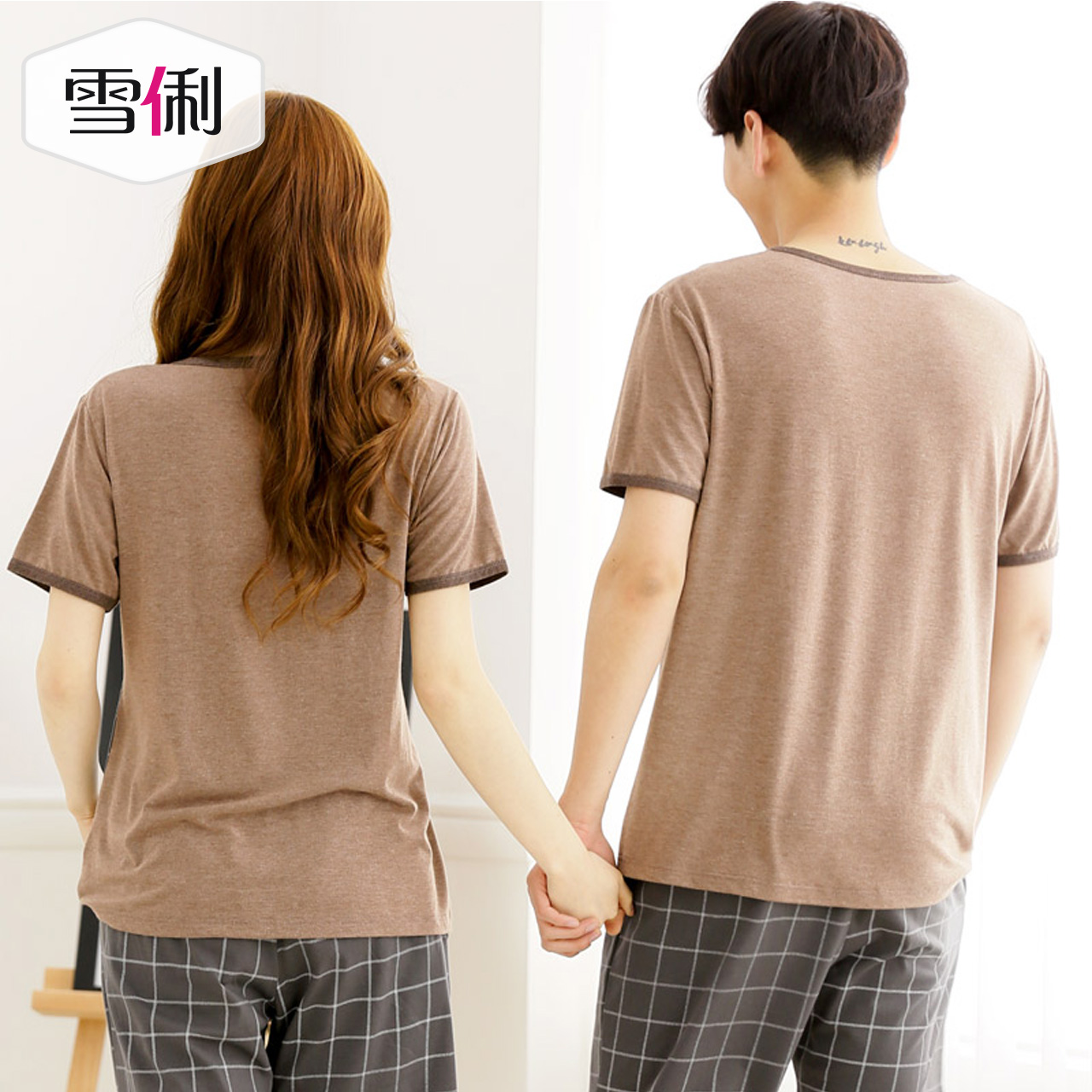 Pyjama mixte en Coton à manche courte - Ref 3004559 Image 3