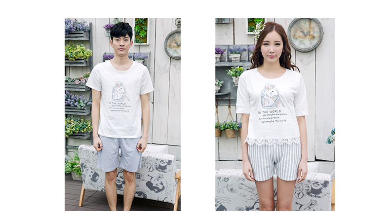 Pyjama mixte en Coton à manche courte - Ref 3004624 Image 12