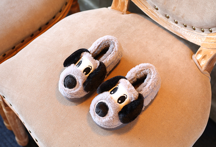 Pantoufles enfants en suède pour hiver - semelle caoutchouc - Ref 1036186 Image 6